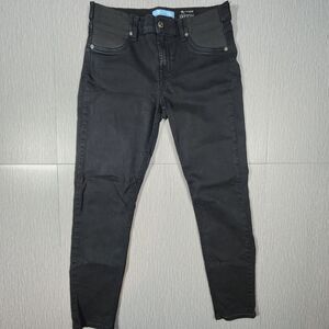 7 for All Mankind The Ankle Skinny Jeans Black Womens Size 27